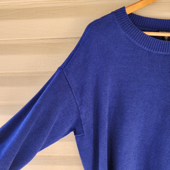 Eileen Fisher blue linen blend sweater - Picture 12 of 12